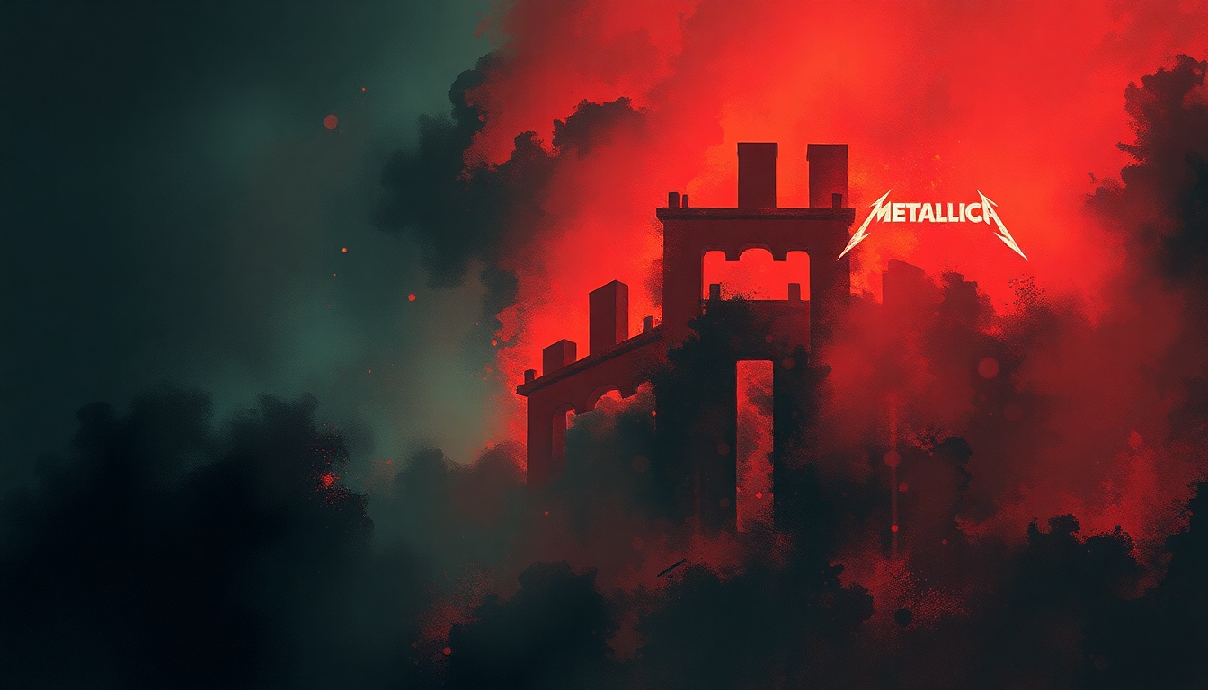Fan-driven abstract illustration evoking the emotional arc of Master of Puppets by Metallica