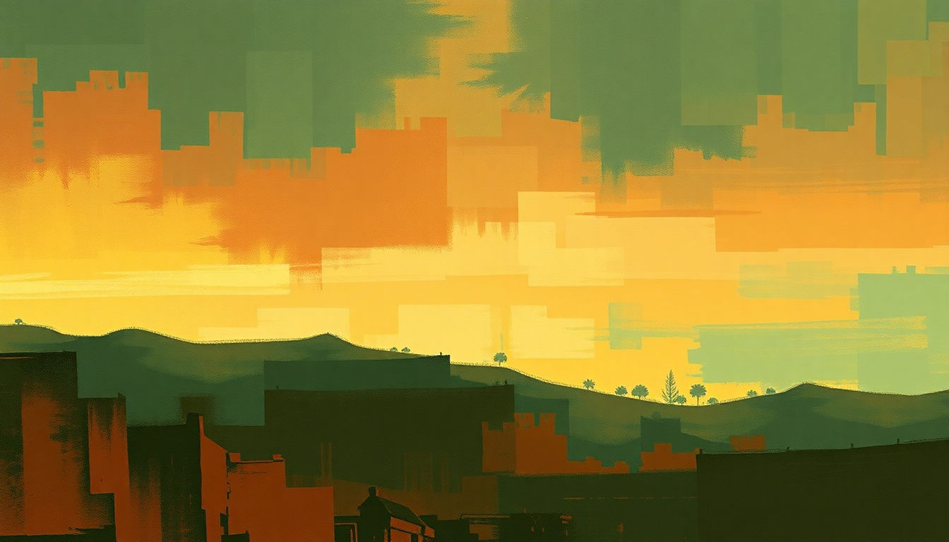 Fan-driven abstract illustration evoking the emotional arc of Mathilda by Jerry Lee Lewis