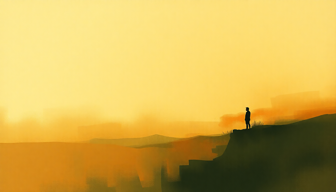 Fan-driven abstract illustration evoking the emotional arc of Matthew and Son by Cat Stevens