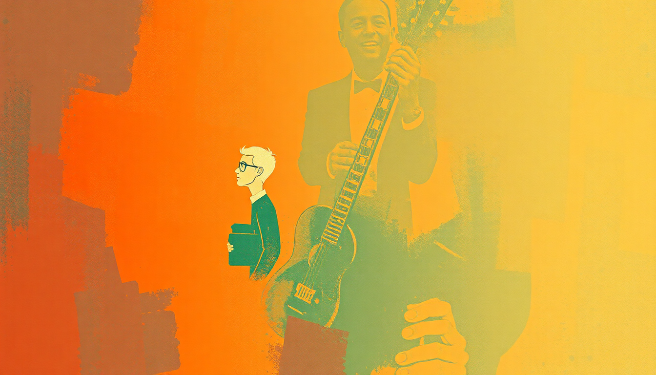 Fan-driven abstract illustration evoking the emotional arc of Maybellene by Chuck Berry