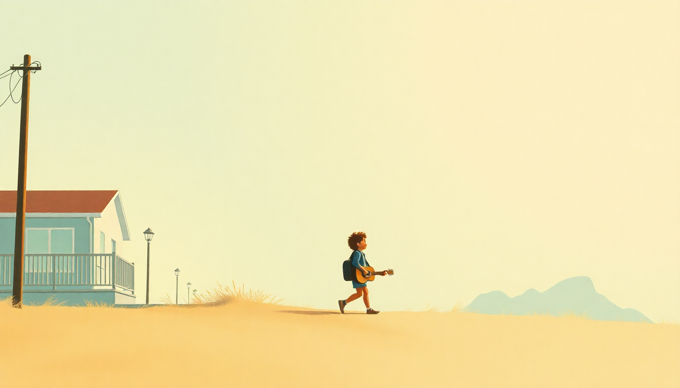 Fan-driven abstract illustration evoking the emotional arc of Me and Julio Down by the Schoolyard by Paul Simon