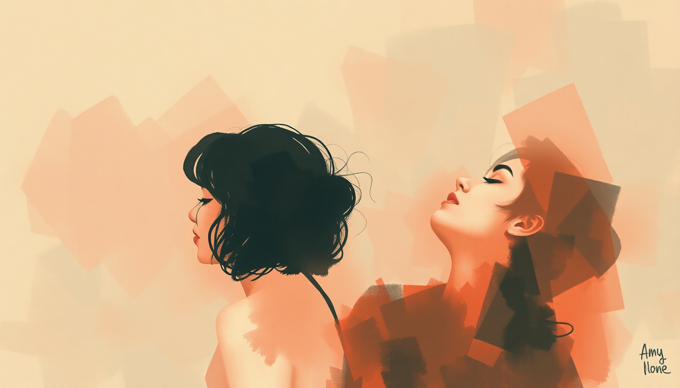 Fan-driven abstract illustration evoking the emotional arc of Me & Mr. Jones by Amy Winehouse