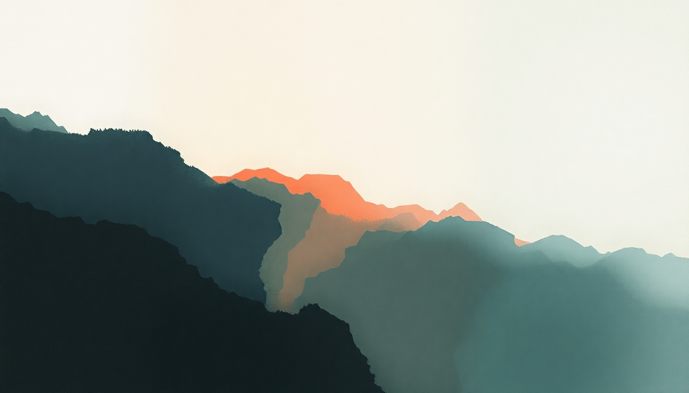 Fan-driven abstract illustration evoking the emotional arc of Me My Yoke and I by Damien Rice