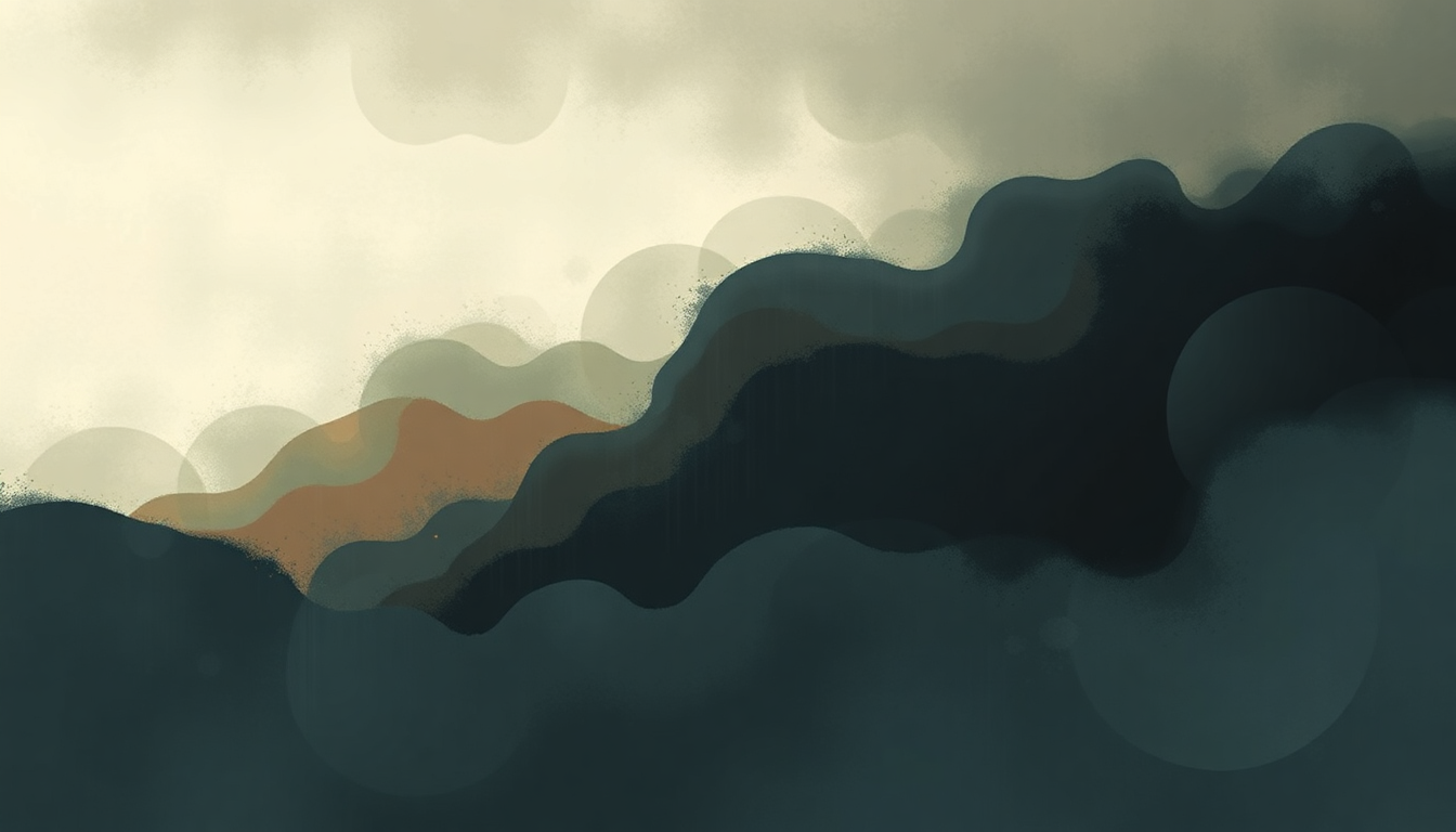 Fan-driven abstract illustration evoking the emotional arc of Medicine Man by Dr Dre