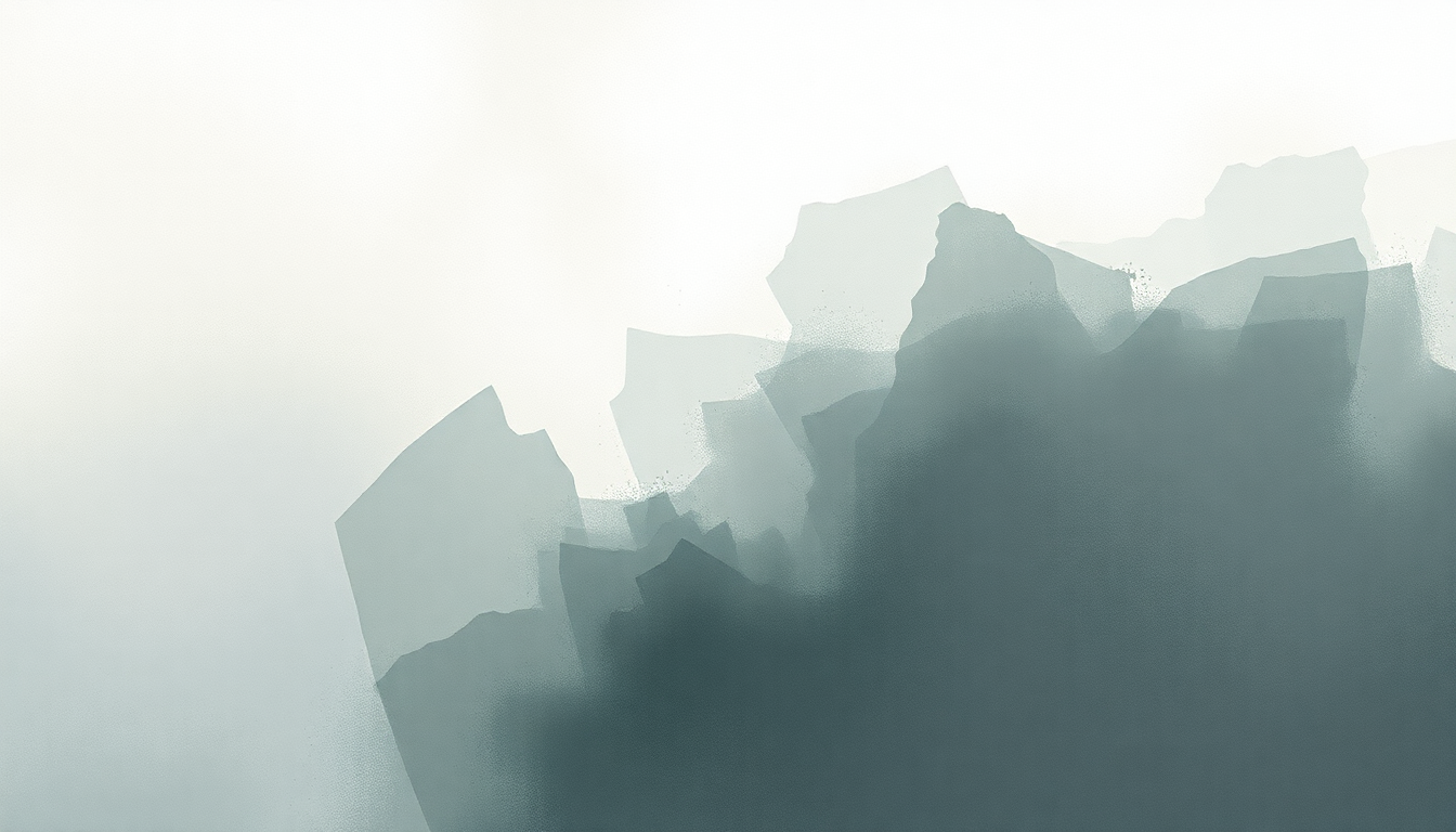Fan-driven abstract illustration evoking the emotional arc of Memorial by Explosions in the Sky