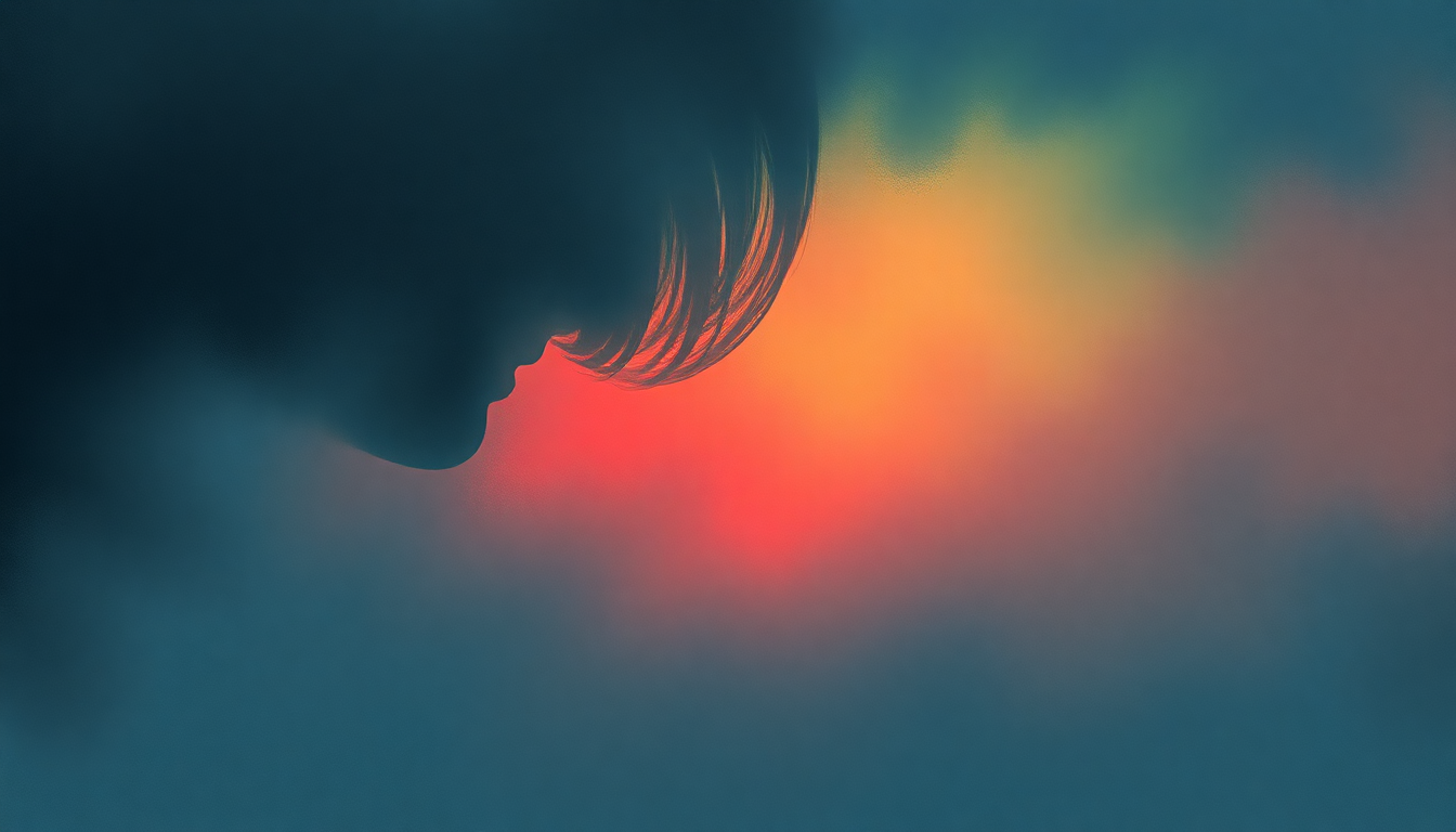 Fan-driven abstract illustration evoking the emotional arc of Memories Fade by Tears for Fears