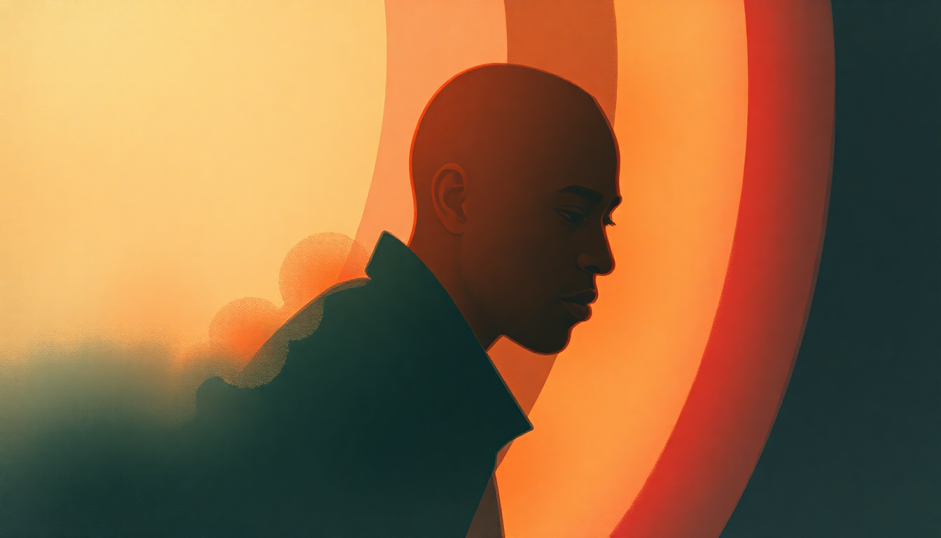 Fan-driven abstract illustration evoking the emotional arc of Memphis Dues by Charles Lloyd