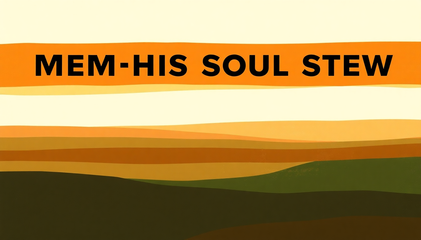 Fan-driven abstract illustration evoking the emotional arc of Memphis Soul Stew by Sam and Dave