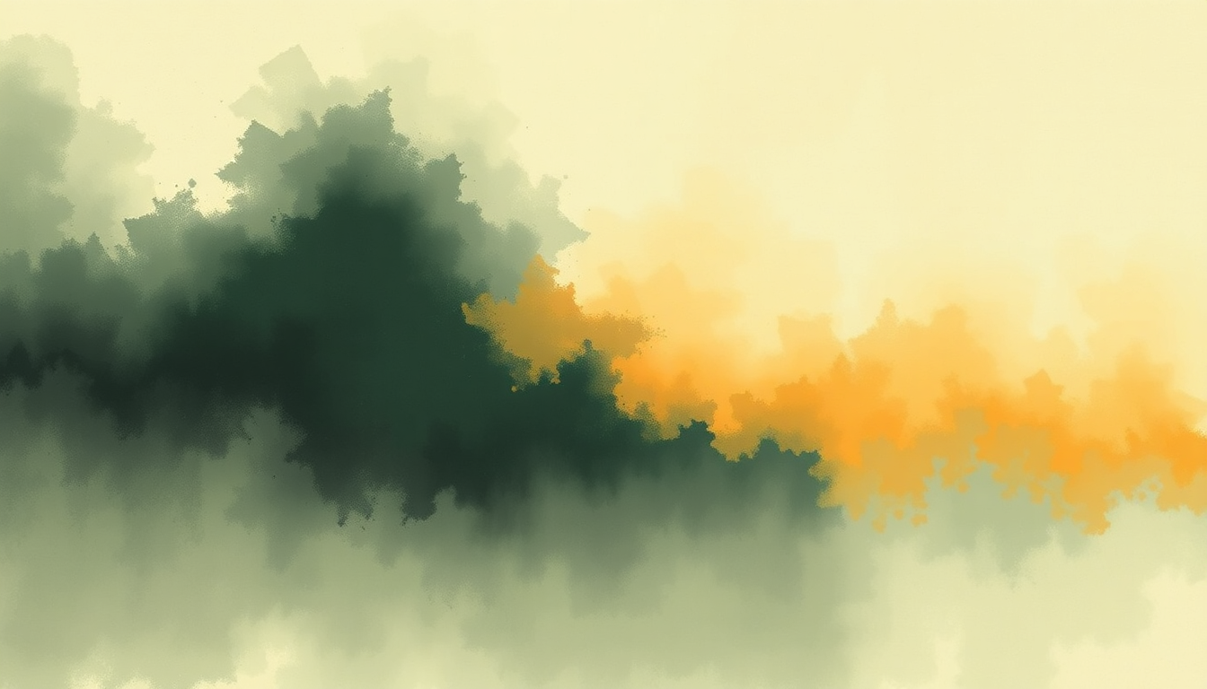 Fan-driven abstract illustration evoking the emotional arc of Mercy Mercy Me (The Ecology) by Marvin Gaye
