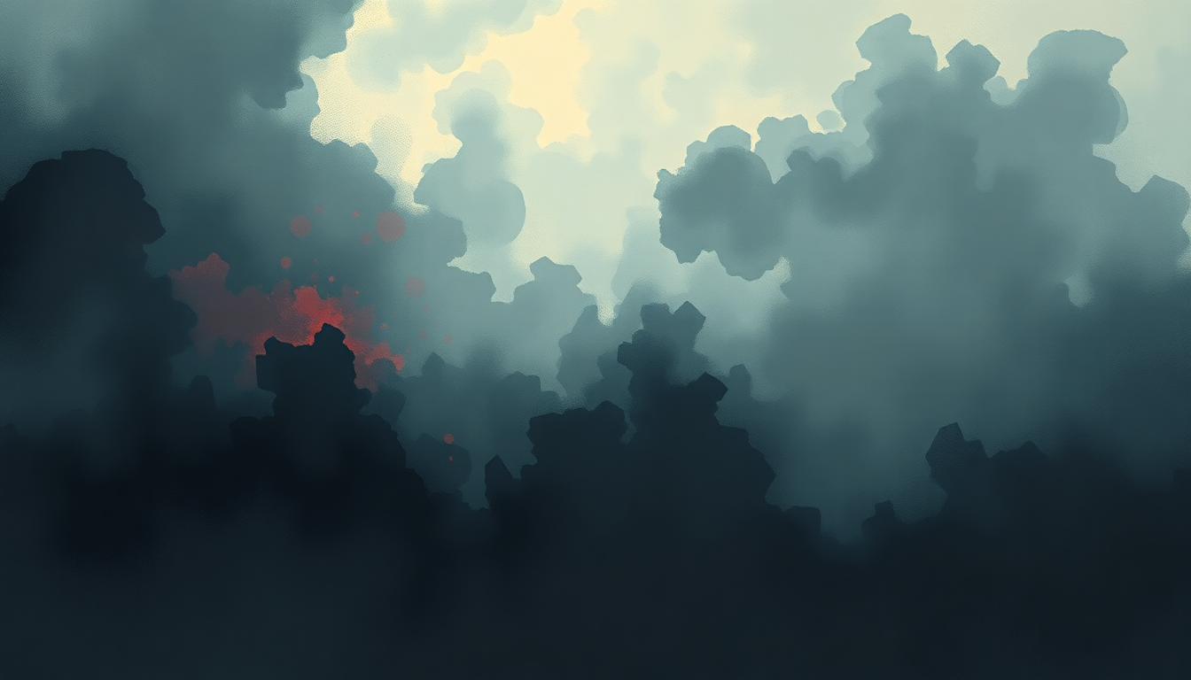 Fan-driven abstract illustration evoking the emotional arc of Methademic by Black Sabbath