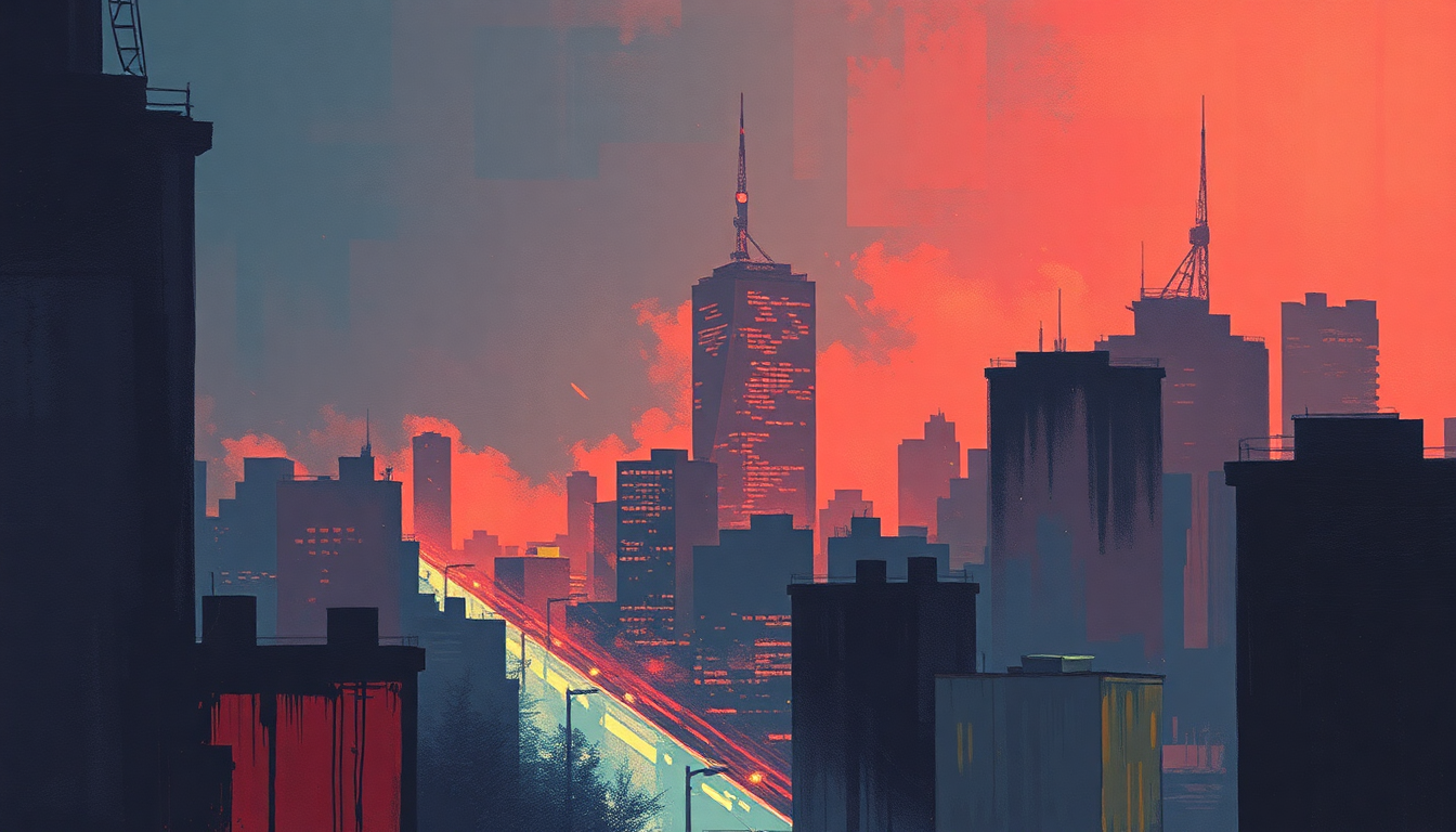 Fan-driven abstract illustration evoking the emotional arc of Metropolis by Motörhead