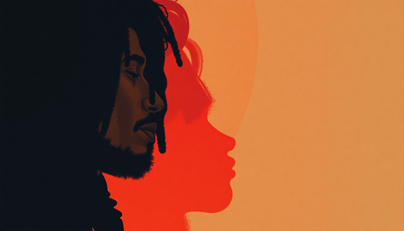 Fan-driven abstract illustration evoking the emotional arc of Midnight Ravers by Bob Marley & The Wailers