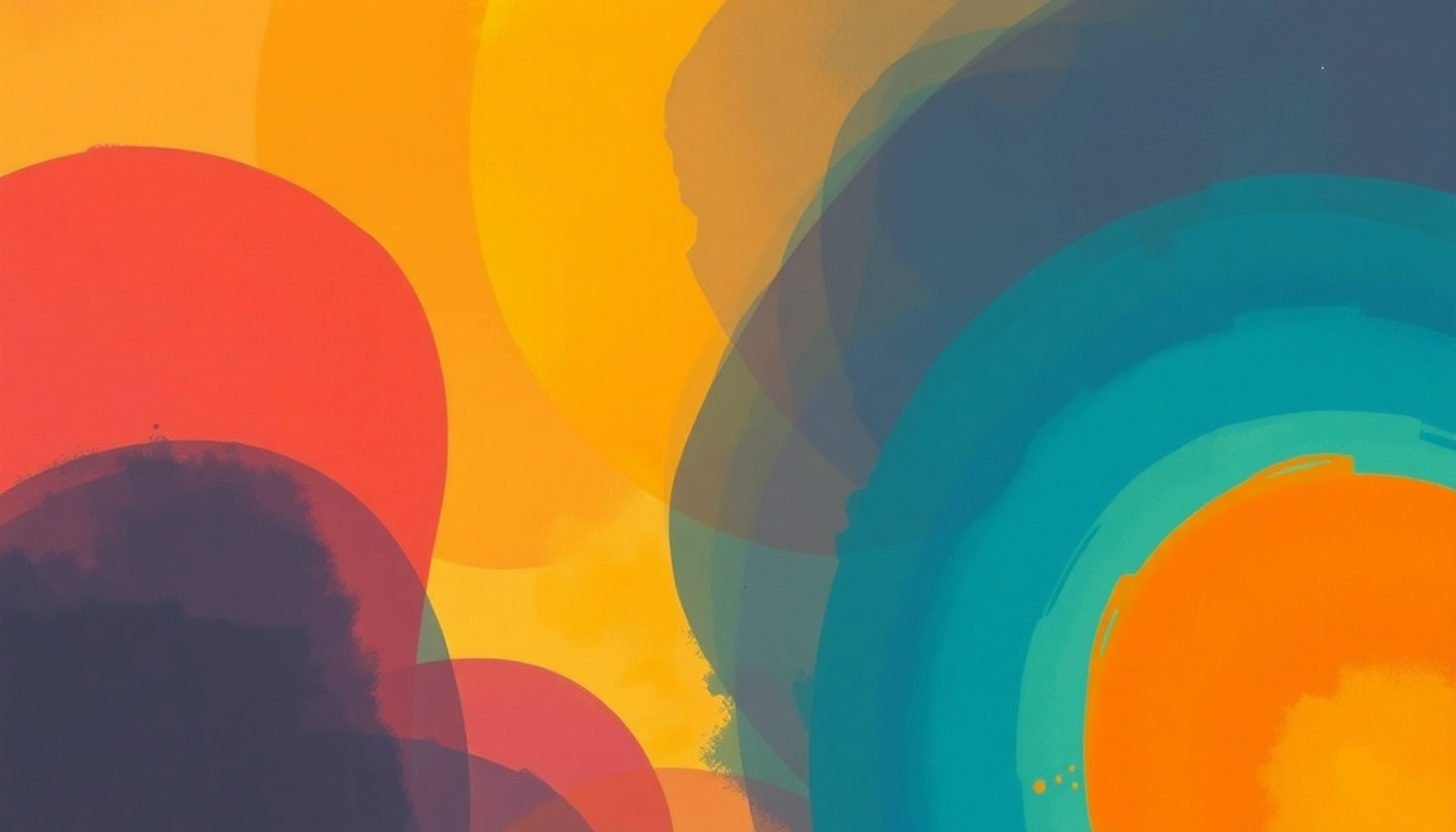 Fan-driven abstract illustration evoking the emotional arc of Mighty Mighty by Earth, Wind & Fire