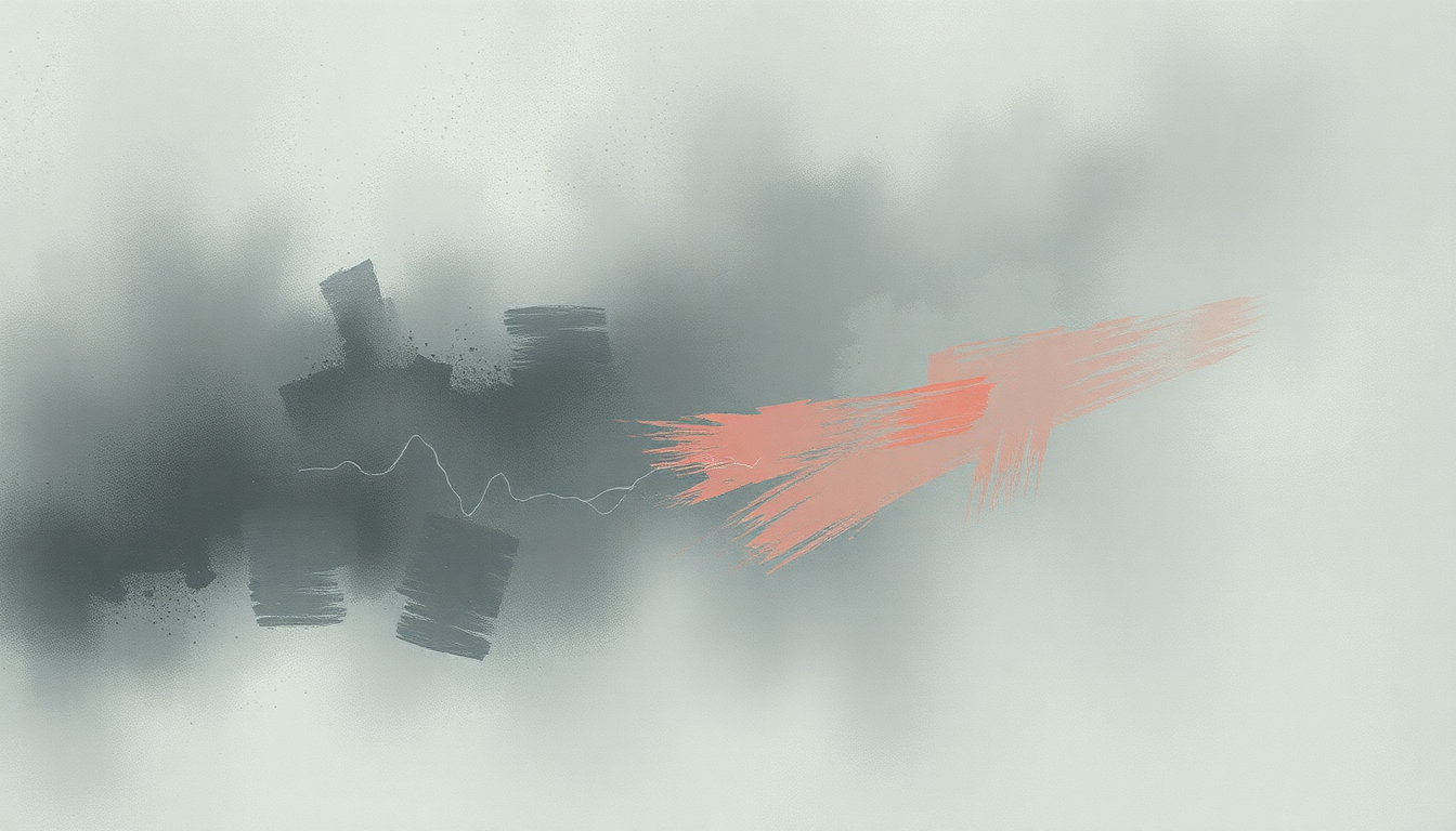 Fan-driven abstract illustration evoking the emotional arc of Milk It by Nirvana