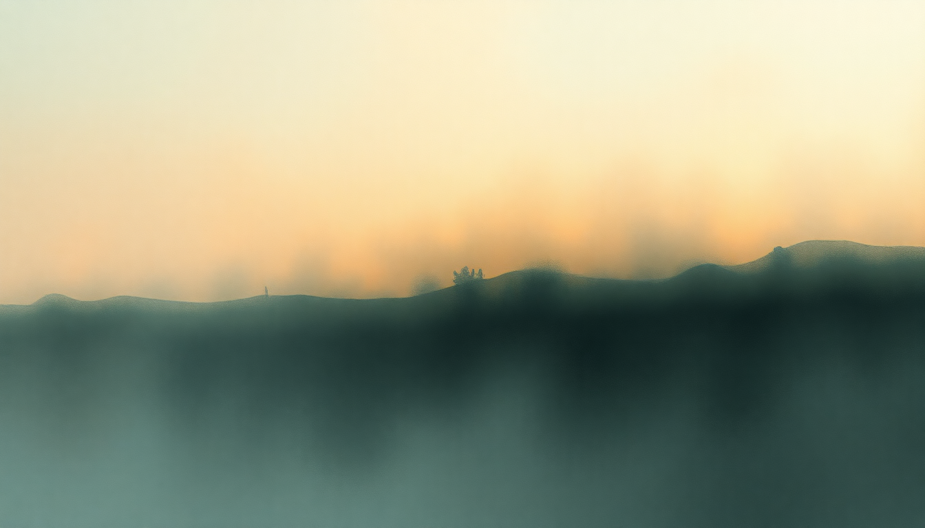 Fan-driven abstract illustration evoking the emotional arc of Miroirs by Maurice Ravel