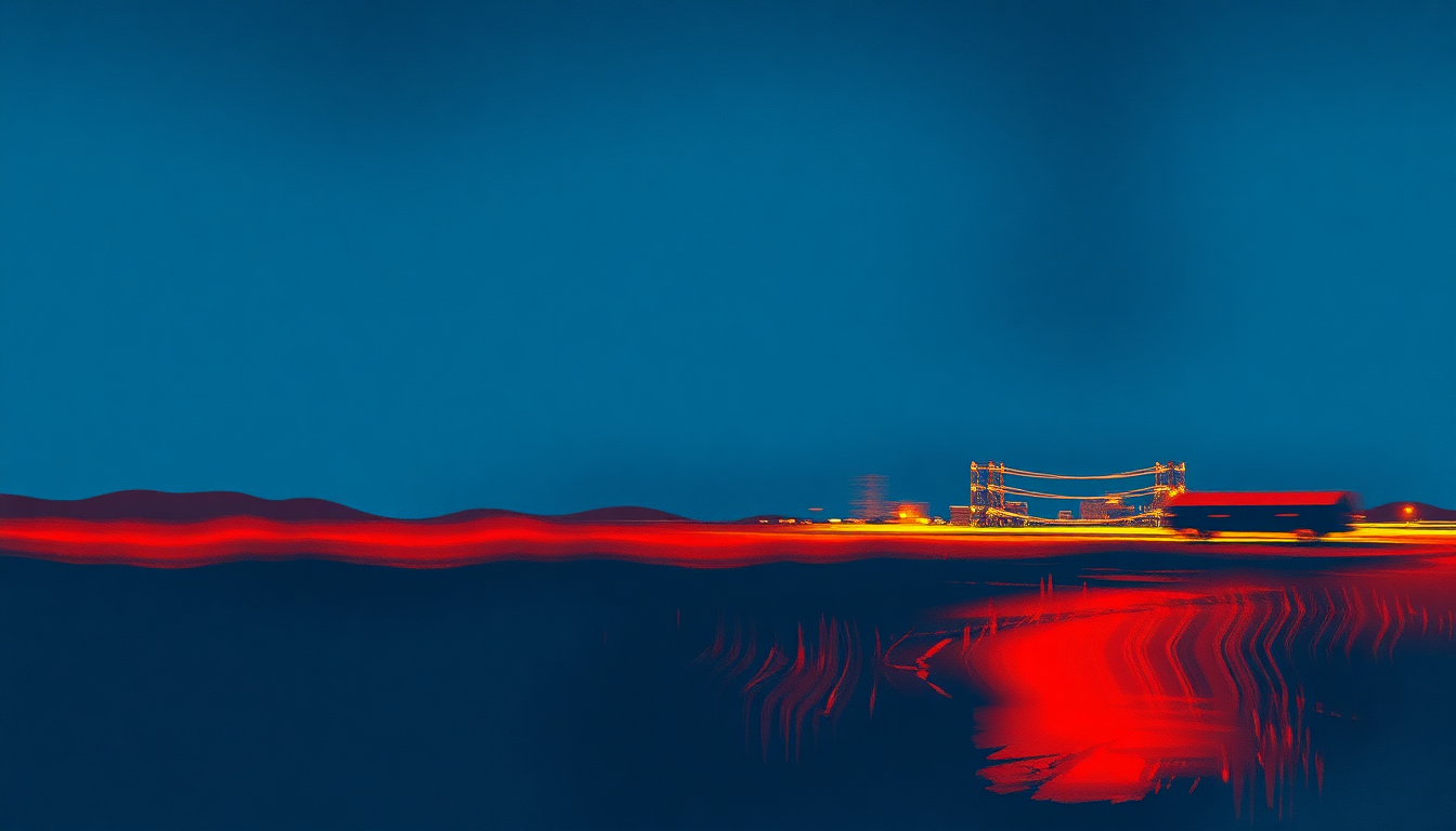Fan-driven abstract illustration evoking the emotional arc of Misery and Gin by Merle Haggard