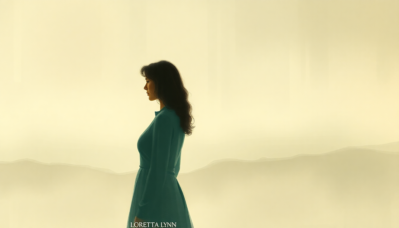 Fan-driven abstract illustration evoking the emotional arc of Miss Being Mrs. by Loretta Lynn
