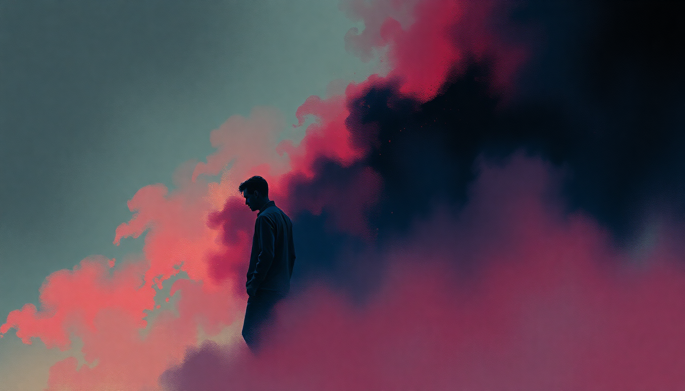 Fan-driven abstract illustration evoking the emotional arc of Missionary Man by Eurythmics
