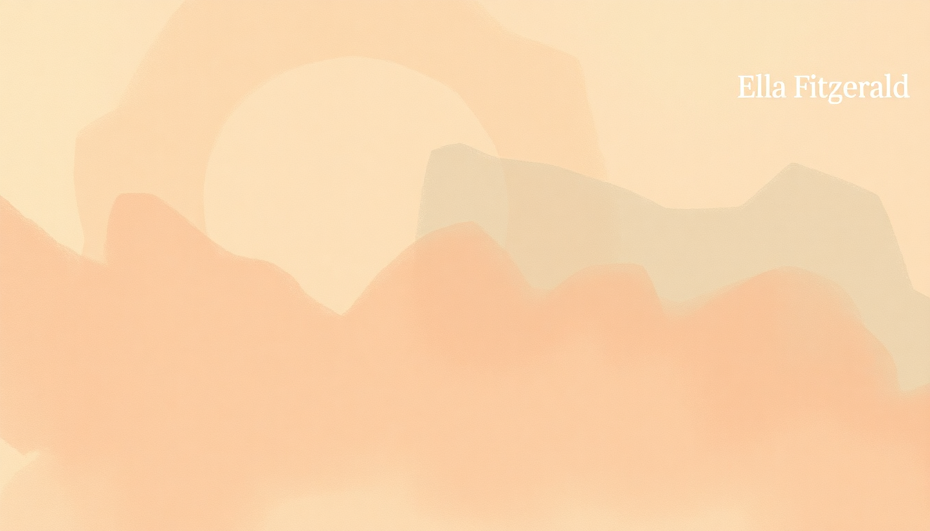 Fan-driven abstract illustration evoking the emotional arc of Misty by Ella Fitzgerald
