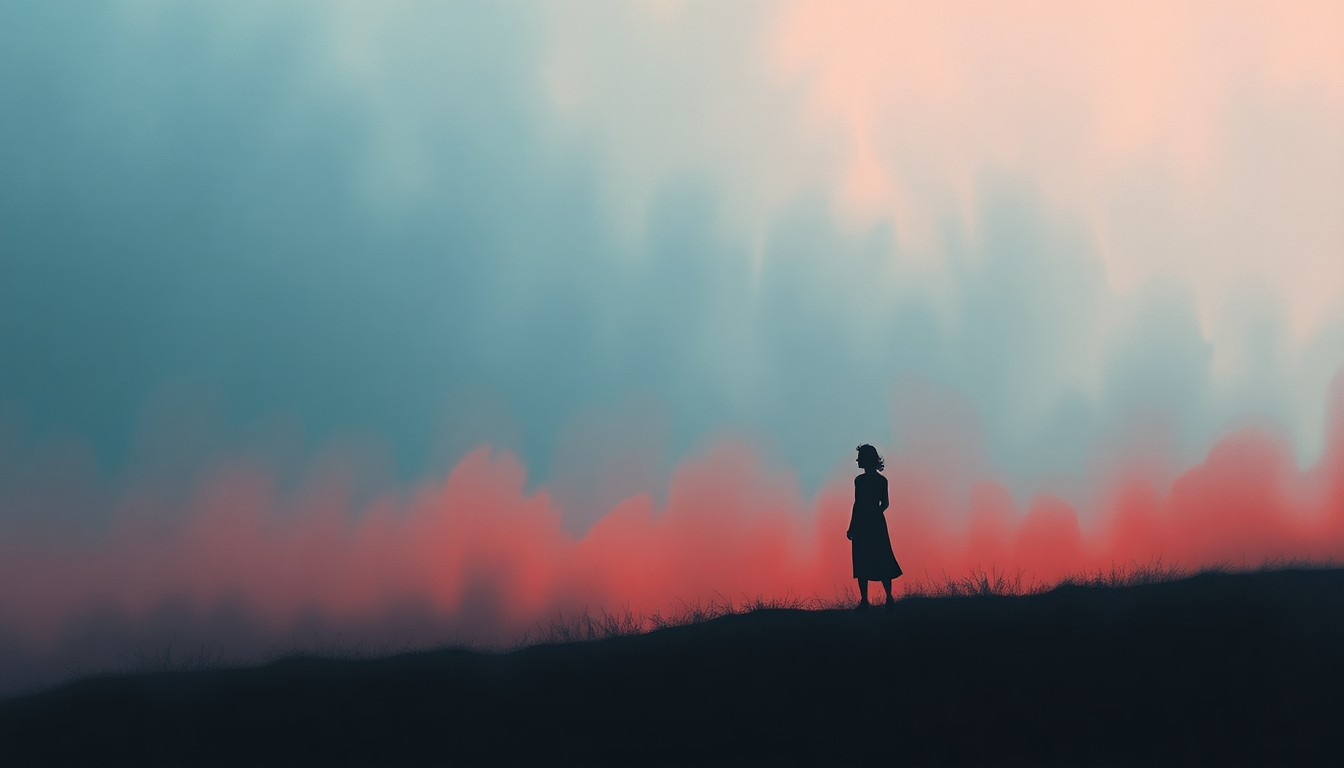 Fan-driven abstract illustration evoking the emotional arc of Misty by Etta James