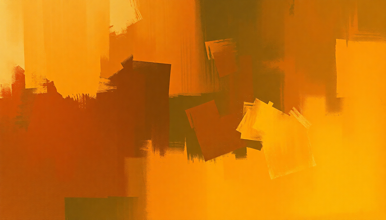 Fan-driven abstract illustration evoking the emotional arc of Moanin' by Art Blakey