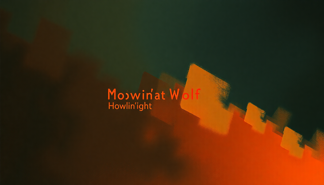 Fan-driven abstract illustration evoking the emotional arc of Moanin' at Midnight by Howlin' Wolf