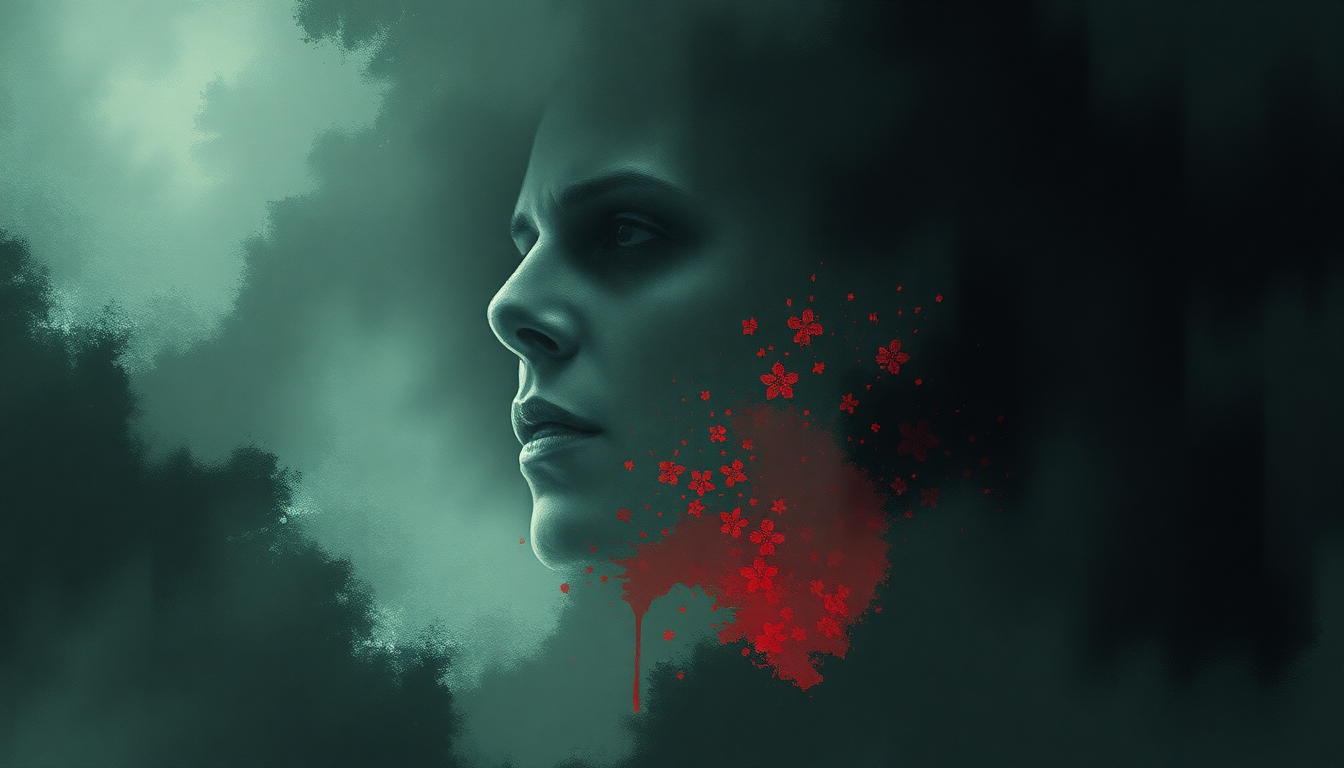Fan-driven abstract illustration evoking the emotional arc of mOBSCENE by Marilyn Manson