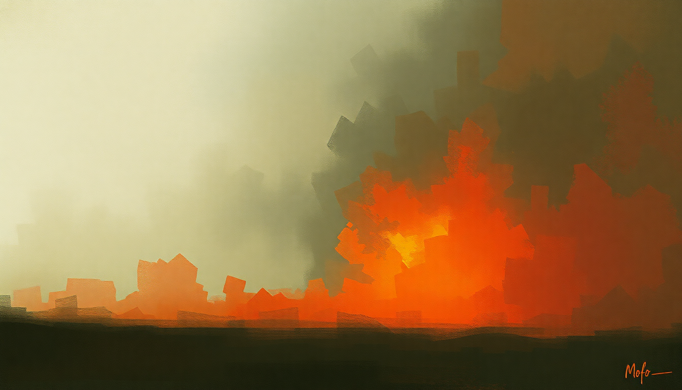 Fan-driven abstract illustration evoking the emotional arc of Mofo by U2