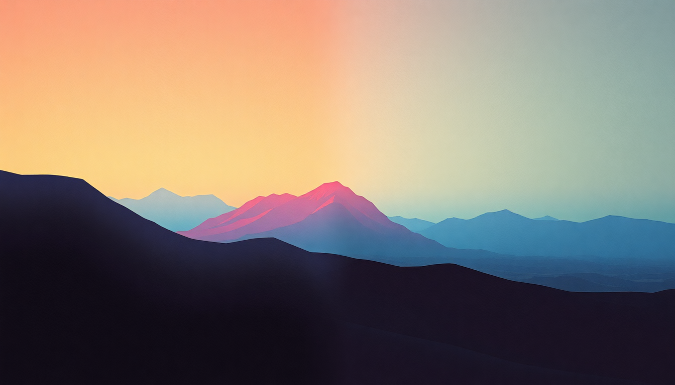 Fan-driven abstract illustration evoking the emotional arc of Mojave Plan by Tangerine Dream
