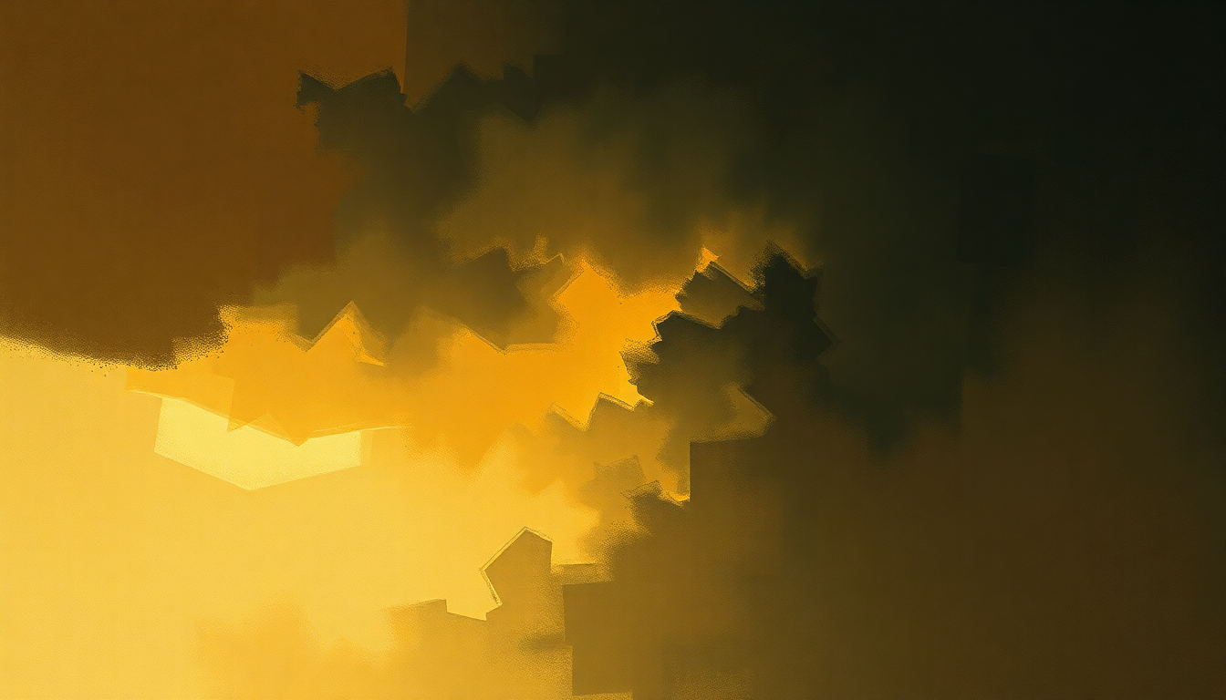 Fan-driven abstract illustration evoking the emotional arc of Moment's Notice by John Coltrane