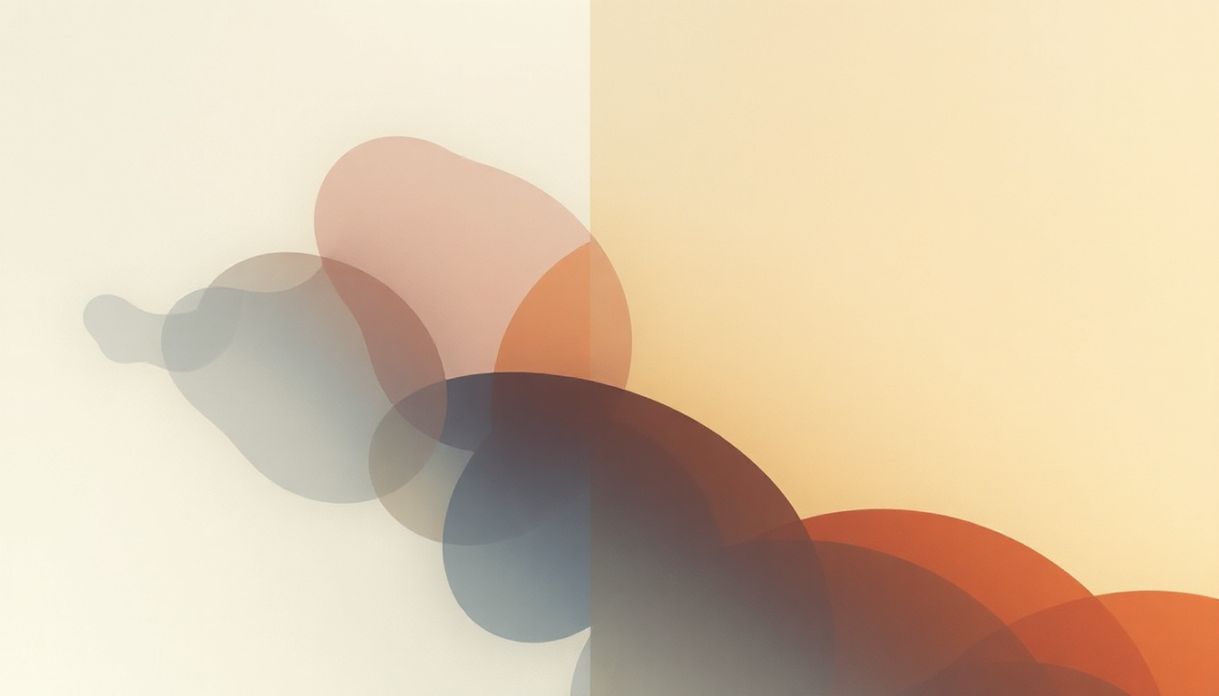 Fan-driven abstract illustration evoking the emotional arc of Momentum by Nils Frahm