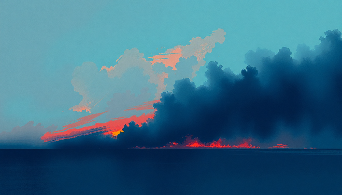 Fan-driven abstract illustration evoking the emotional arc of Money for Nothing by Dire Straits