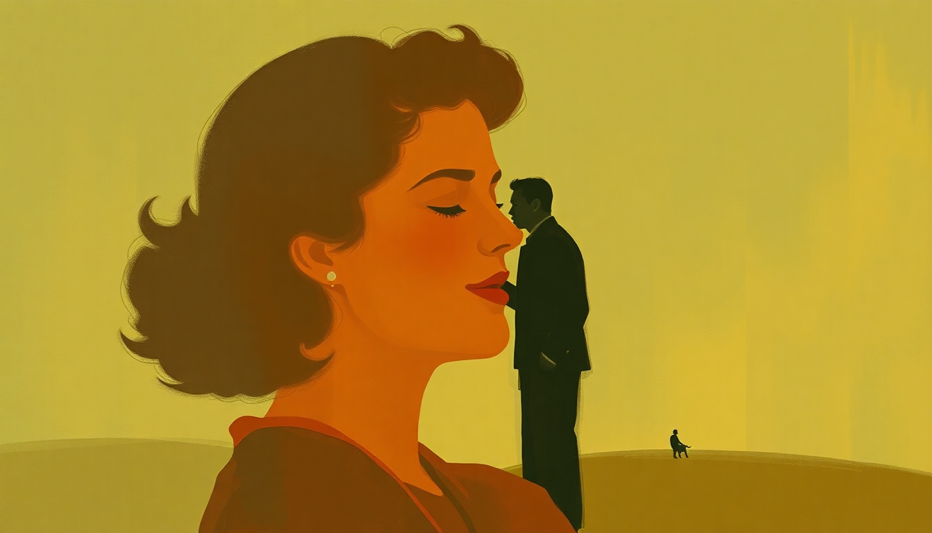 Fan-driven abstract illustration evoking the emotional arc of Money Honey by The Drifters