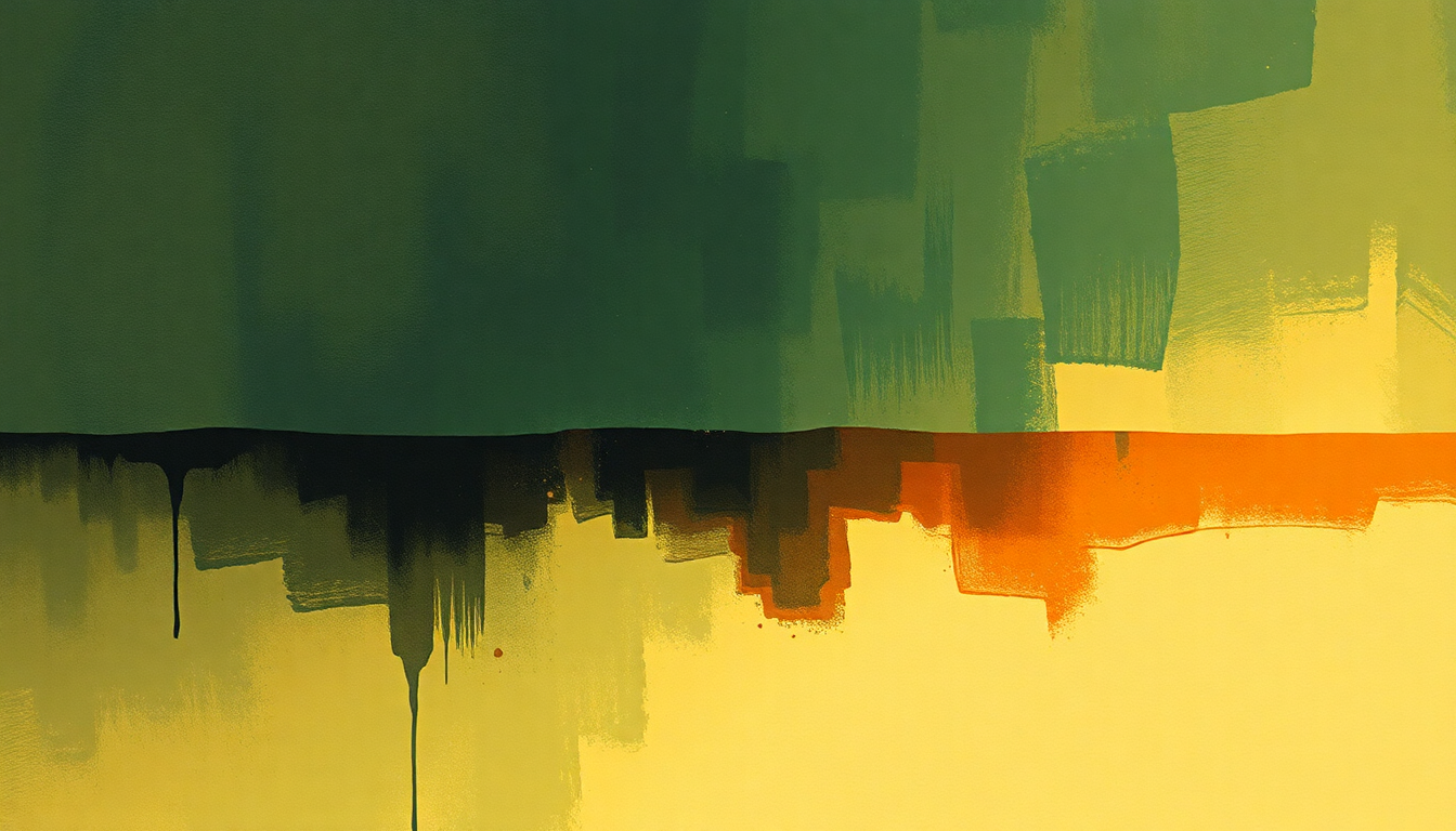 Fan-driven abstract illustration evoking the emotional arc of Monk's Dream by Thelonious Monk