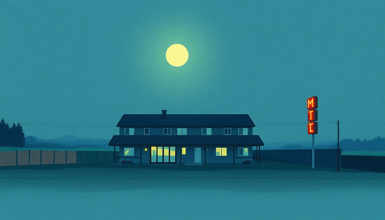 Fan-driven abstract illustration evoking the emotional arc of Moonlight Motel by Bruce Springsteen