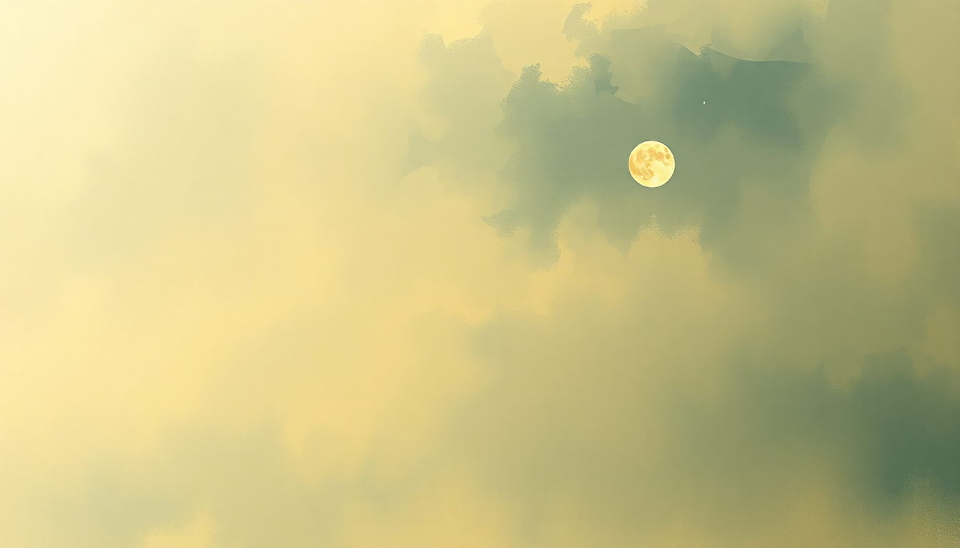 Fan-driven abstract illustration evoking the emotional arc of Piano Sonata No. 14 (Moonlight Sonata) by Ludwig van Beethoven