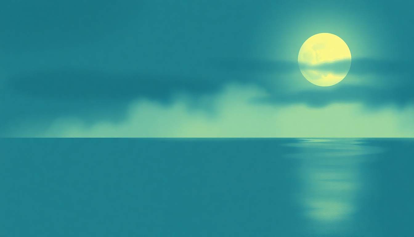 Fan-driven abstract illustration evoking the emotional arc of Moonlit by Mono