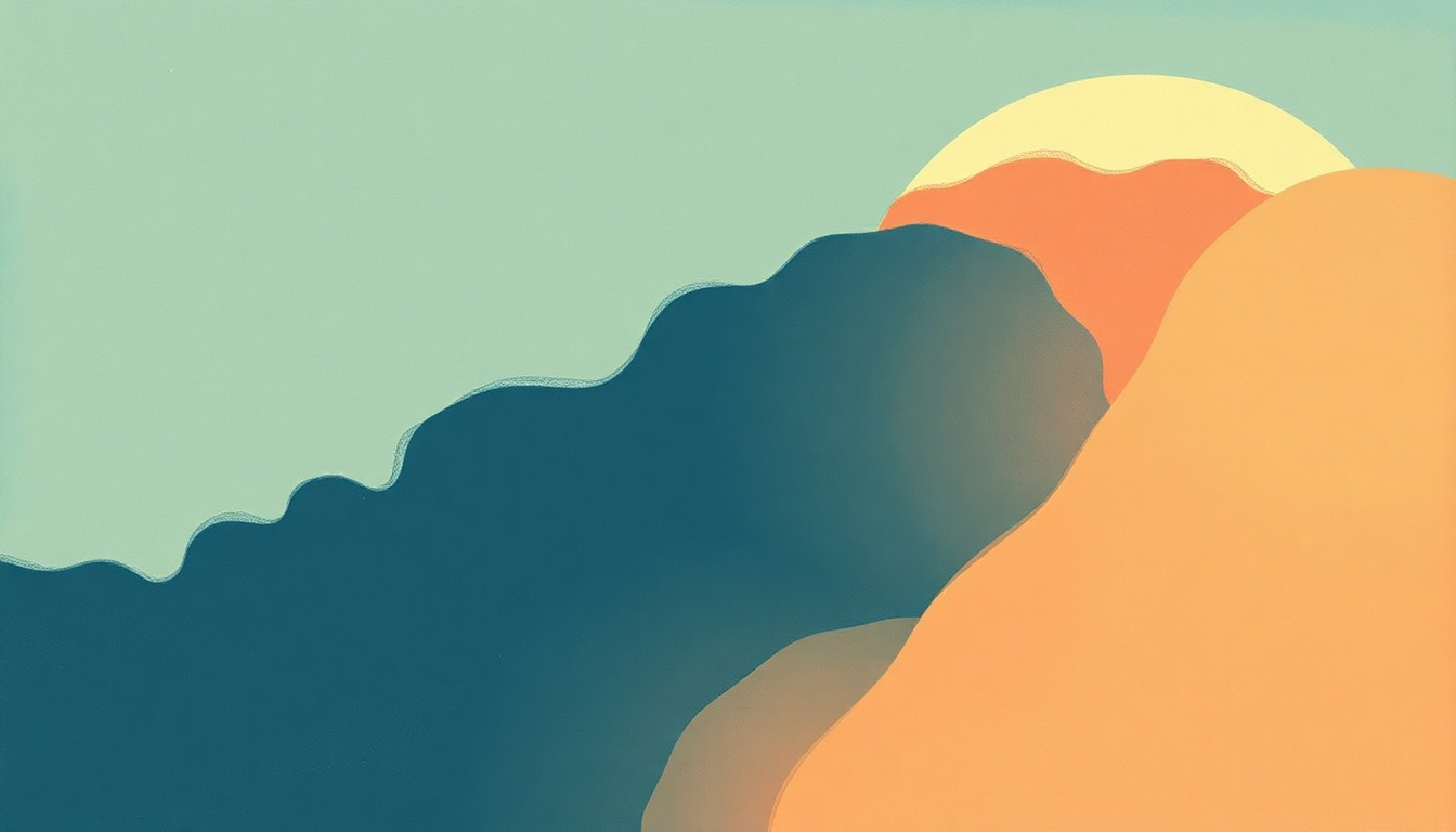 Fan-driven abstract illustration evoking the emotional arc of Moonshake by Can