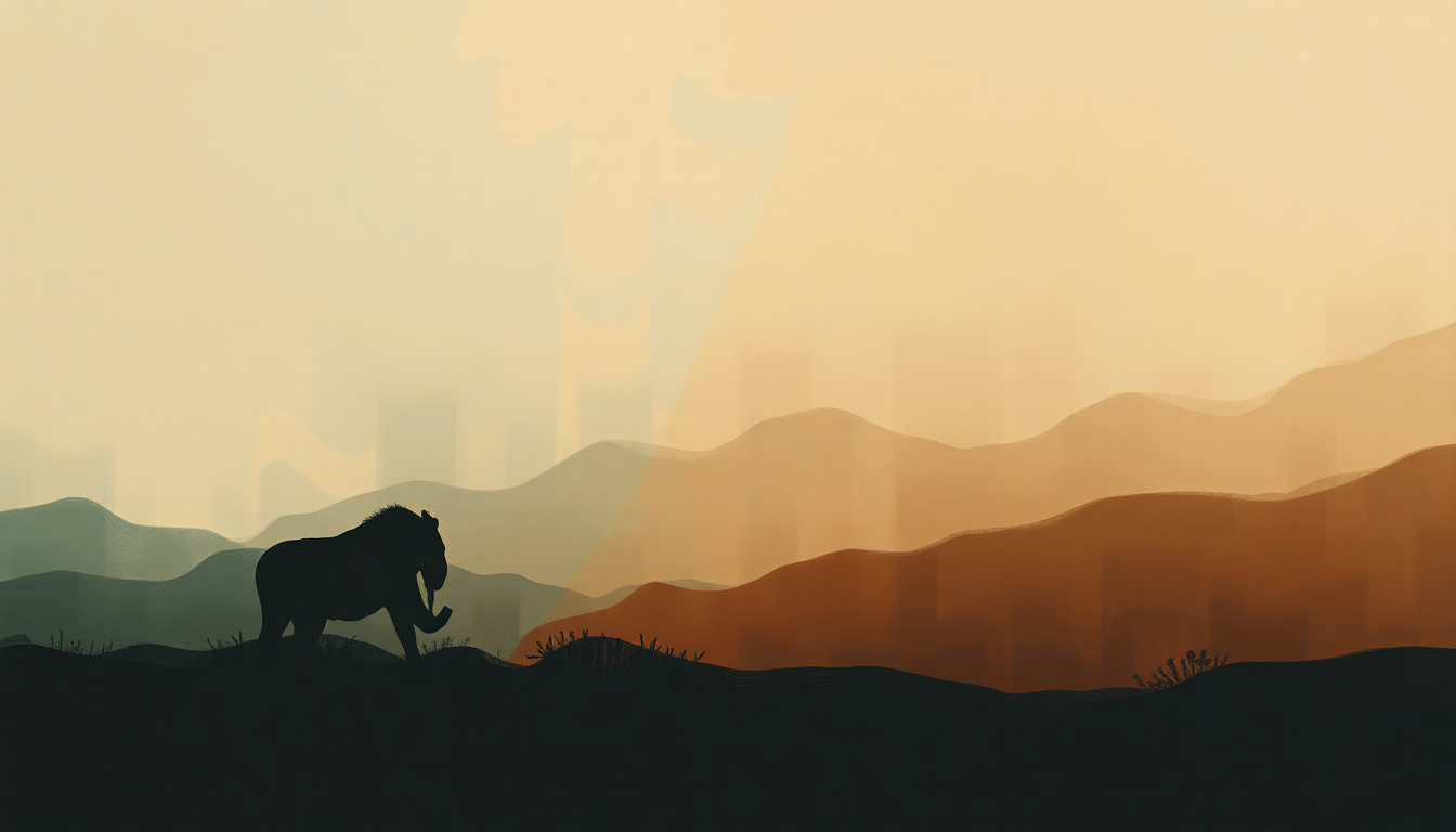 Fan-driven abstract illustration evoking the emotional arc of Moose the Mooche by Charlie Parker