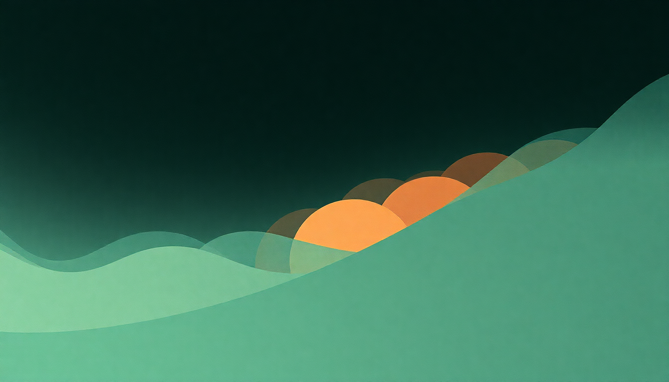 Fan-driven abstract illustration evoking the emotional arc of More by Flying Lotus