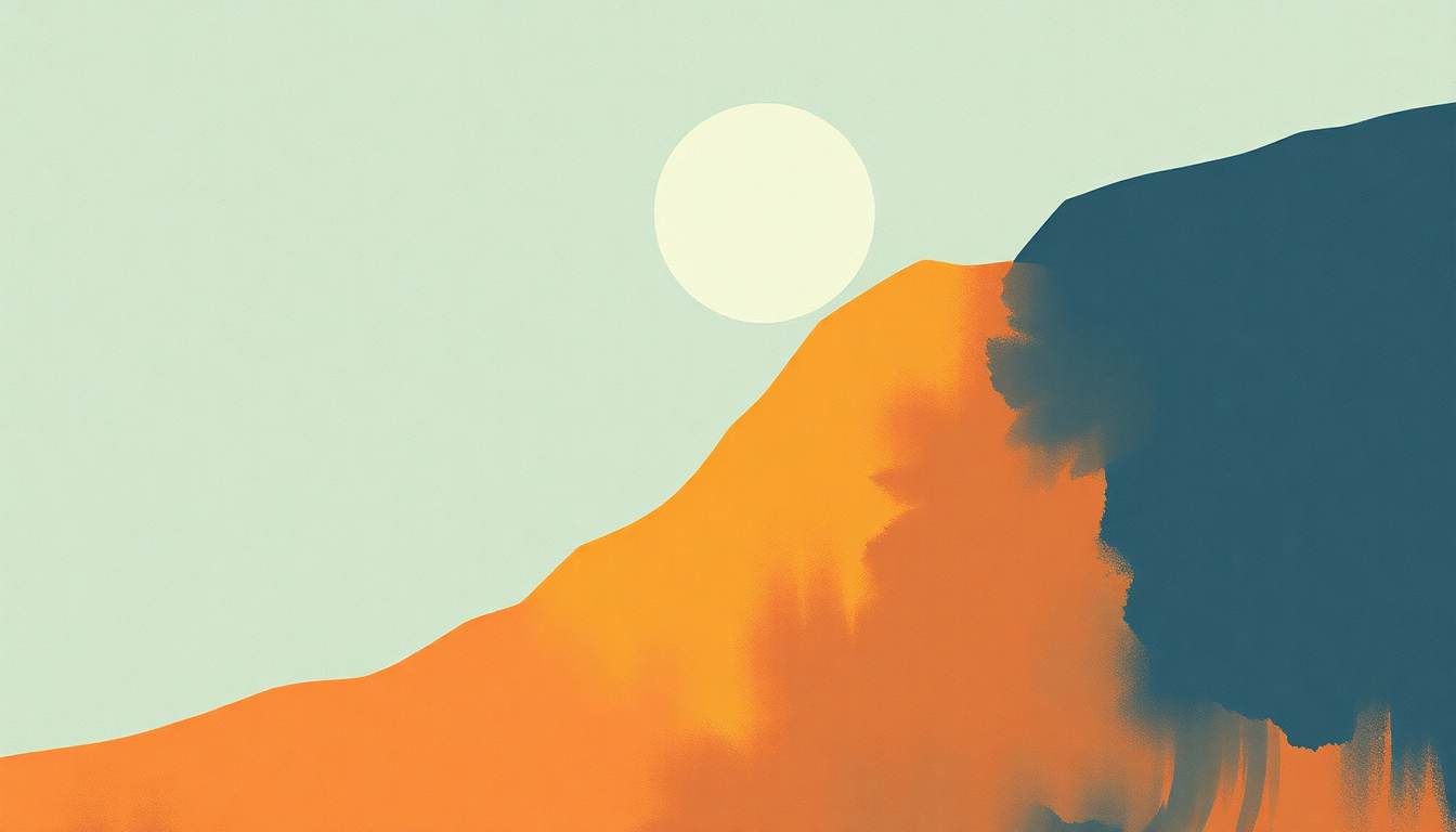Fan-driven abstract illustration evoking the emotional arc of Morning, Noon and Night by Jack White