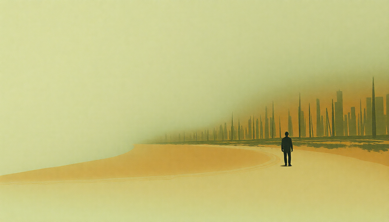 Fan-driven abstract illustration evoking the emotional arc of Morse Code by Roni Size