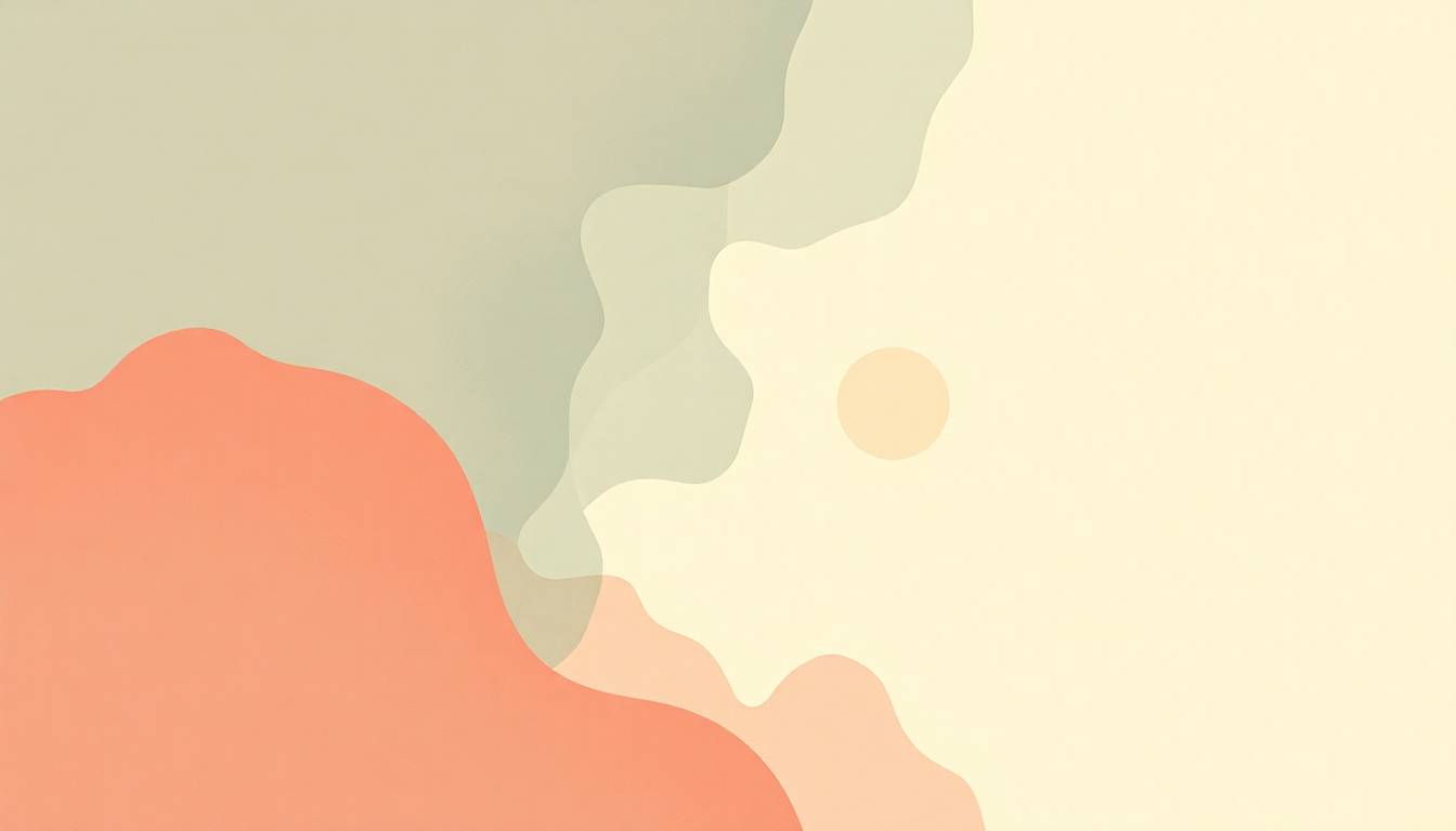 Fan-driven abstract illustration evoking the emotional arc of Mother Goose Suite by Maurice Ravel