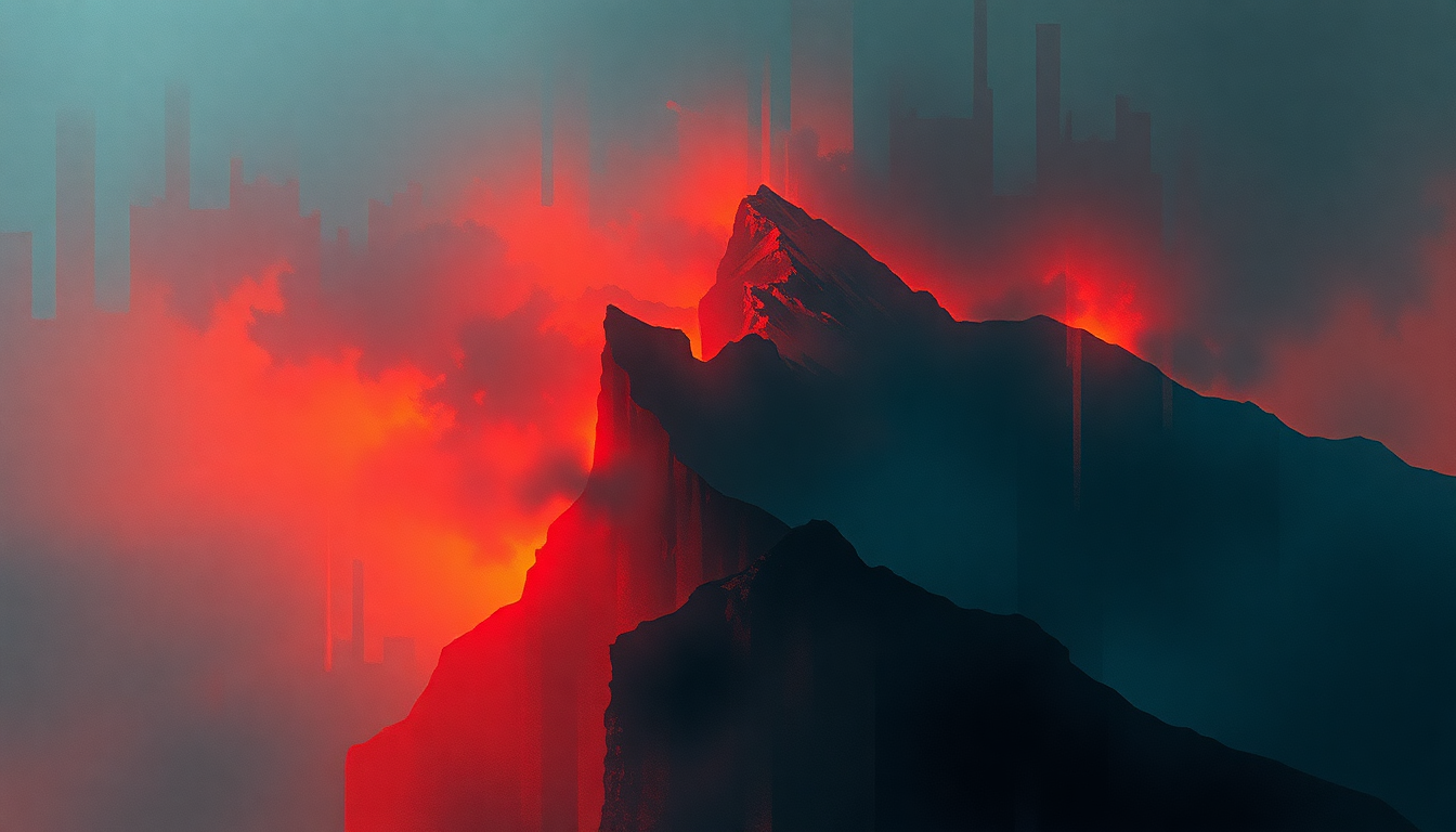 Fan-driven abstract illustration evoking the emotional arc of Mountain Song by Jane's Addiction