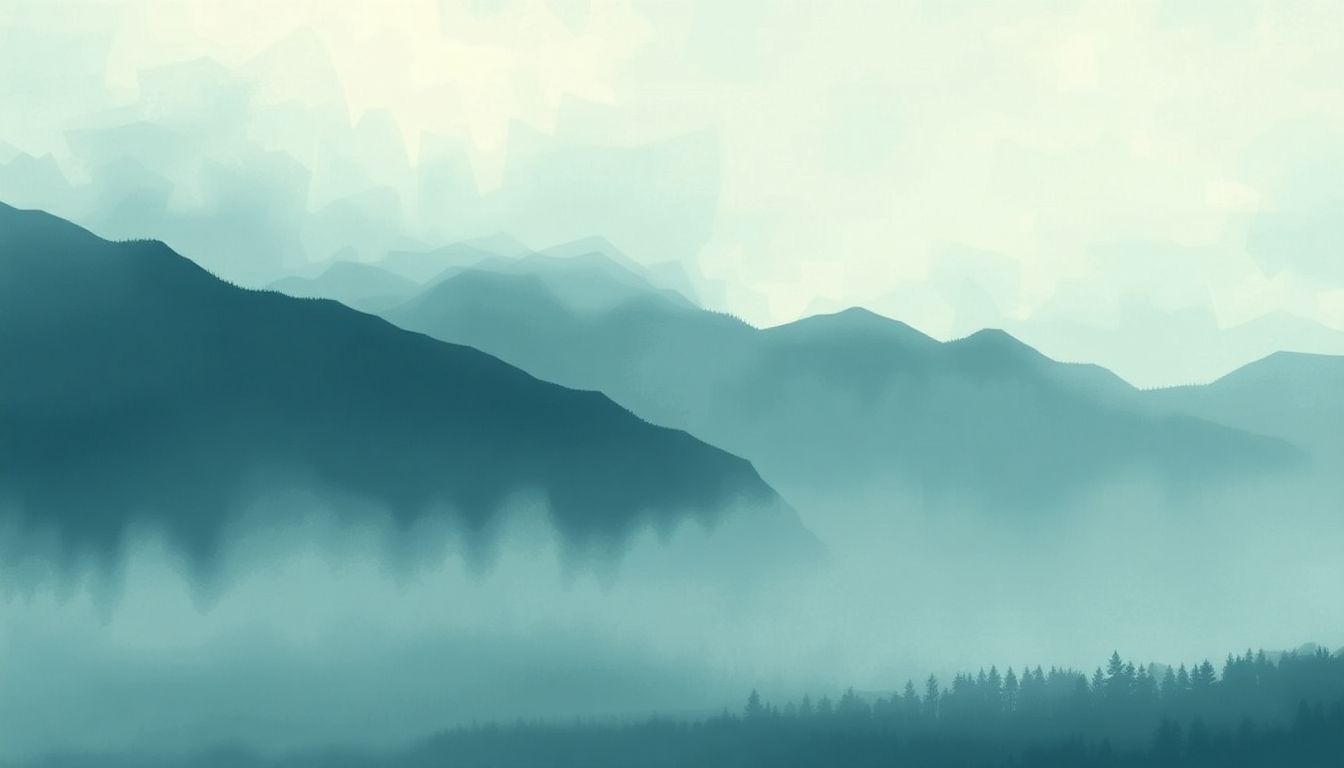 Fan-driven abstract illustration evoking the emotional arc of Mountains of My Mind by Chris Stapleton