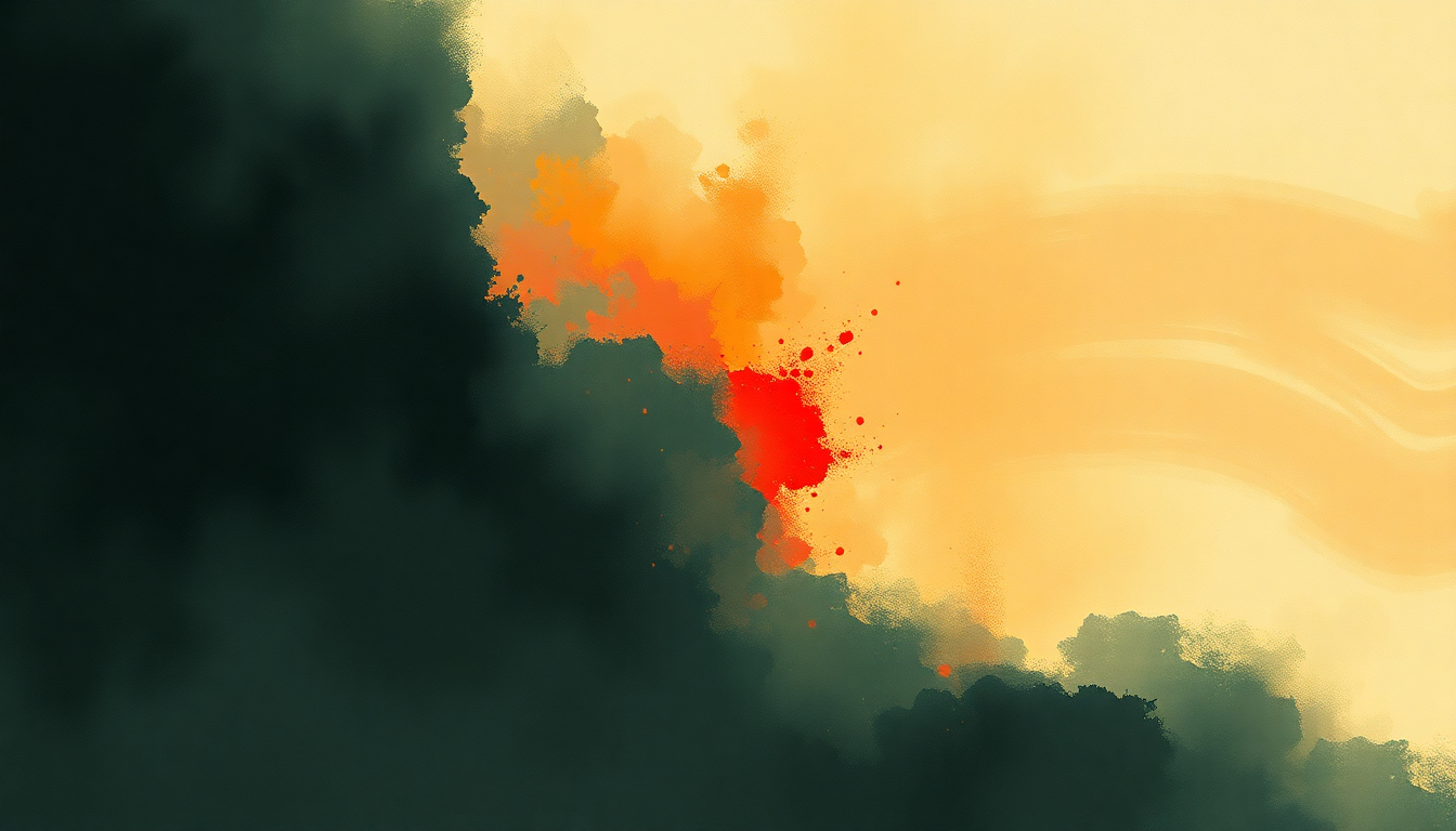 Fan-driven abstract illustration evoking the emotional arc of Mr. Rager by Kid Cudi