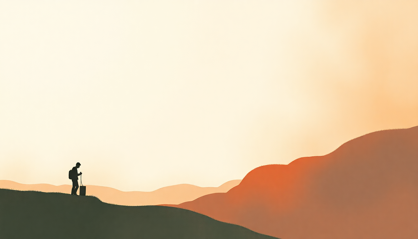 Fan-driven abstract illustration evoking the emotional arc of Mr. Tillman by Father John Misty