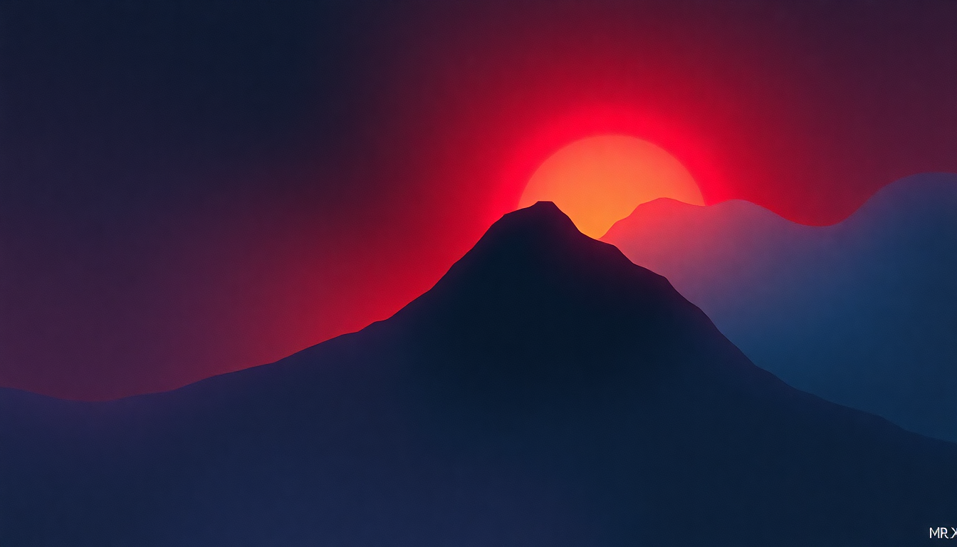 Fan-driven abstract illustration evoking the emotional arc of Mr X by Ultravox