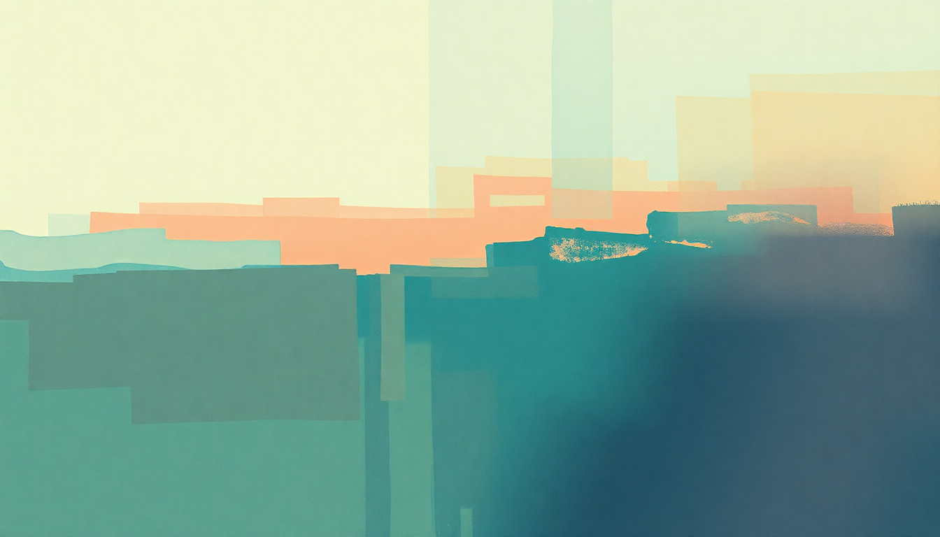 Fan-driven abstract illustration evoking the emotional arc of Music Box by Roni Size