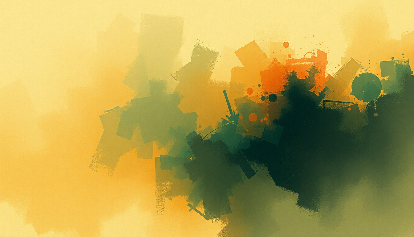Fan-driven abstract illustration evoking the emotional arc of Music for the Royal Fireworks by George Frideric Handel